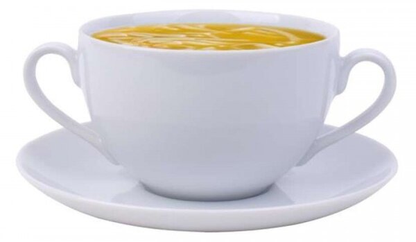 ROTBERG Pahar de supă + farfurie de supă, ROTBERG, alb, 35 cl, set de 6 Basic