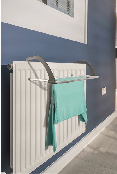 Uscător de rufe negru de agățat pe calorifer Addis 6 Bar Radiator Airer