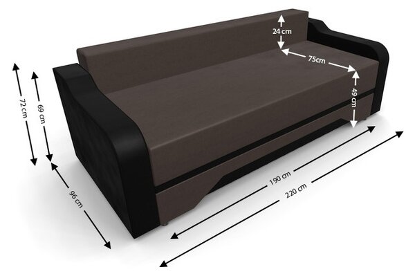 Canapea Extensibila Royal Mini, Maro
