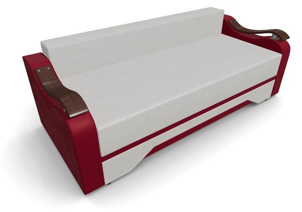 Canapea Extensibila Sally Mini, Bej deschis/Rosu