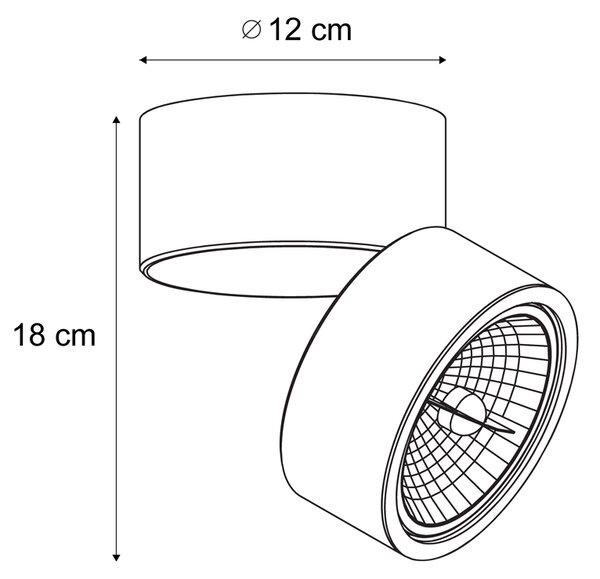 Spotlight modern plafon bej G9 rotund, reglabil și orientabil - Go Nine