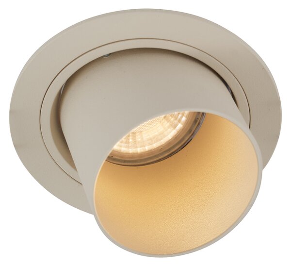 Set de 6 spoturi încastrate bej GU10 50mm rotunde, rotative și înclinabile - Installa