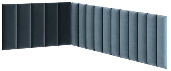 Panou de perete tapitat QUADRATTA 20x50 cm, albastru Culoare: Albastru