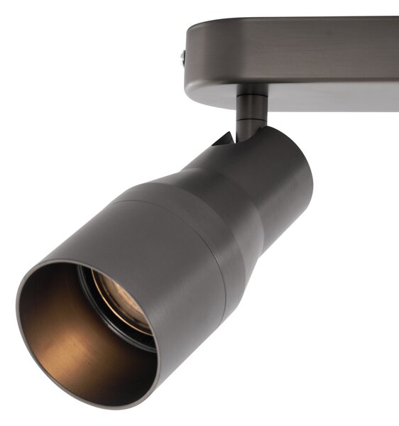 Spot plafon rotund cu două lumini, culoare metal gri-închis, GU10, 50 mm - Stanley