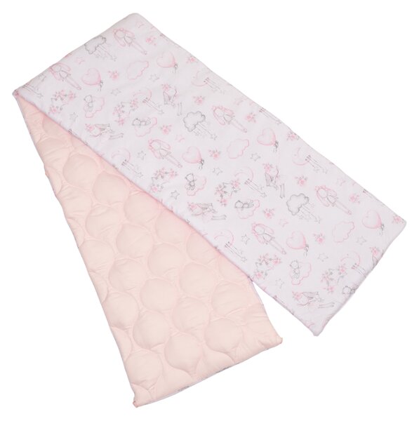 Lenjerie patut bebe co-sleeper lipit de patul parintilor 120x60 cm Kidizi Fairy Clouds, include aparatori matlasate pe toate lateralele, perna cu husa detasabila, paturica si cearceaf cu elastic