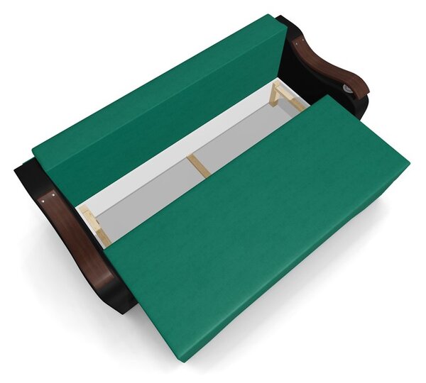 Canapea Extensibila Sally Mini, Verde/Negru