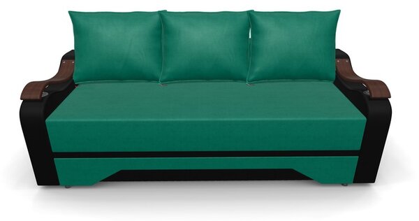 Canapea Extensibila Sally Mini, Verde/Negru