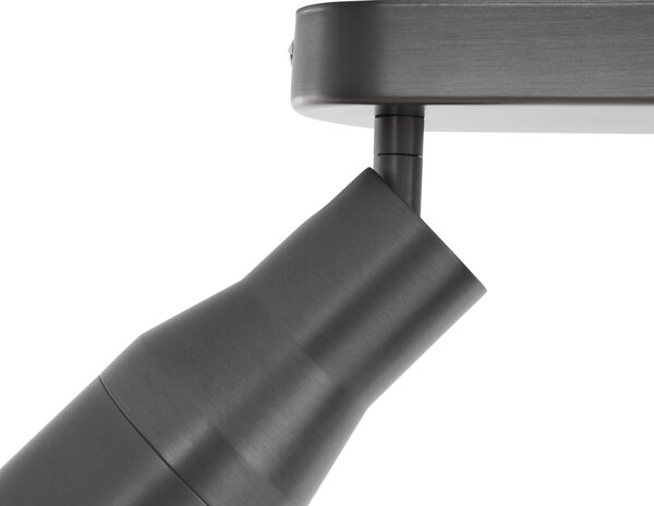 Spoturi plafon rotunde, metal gri-tun, GU10, 50mm, 3 lumini - Stanley
