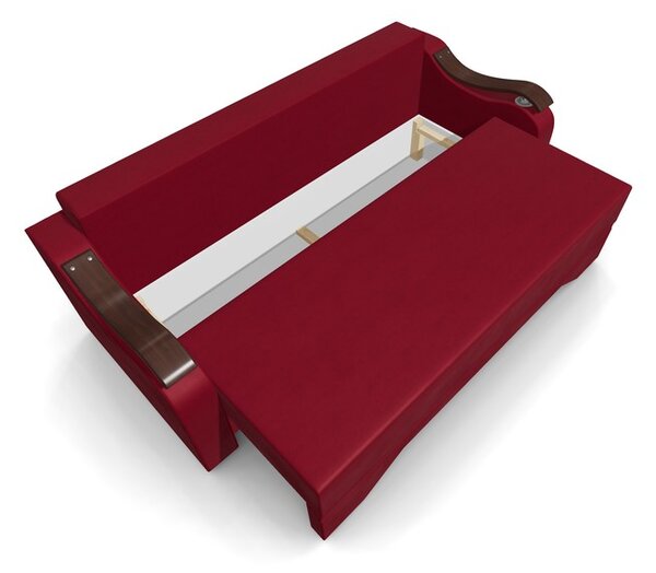 Canapea Extensibila Sally Mini, Rosu/Rosu