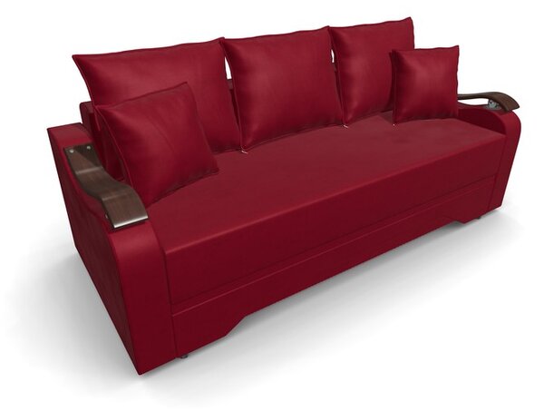 Canapea Extensibila Sally Mini, Rosu/Rosu