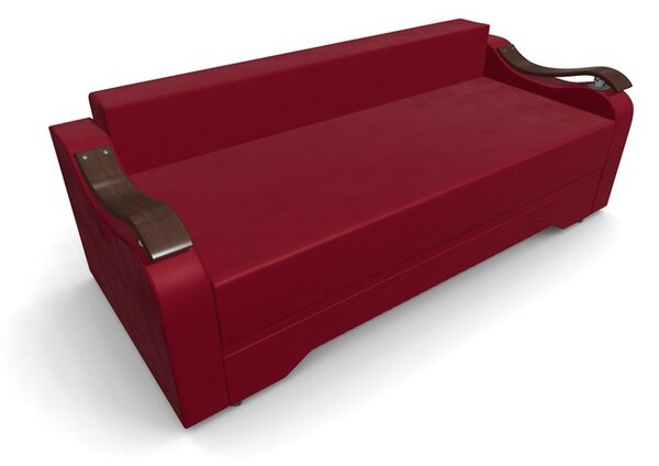 Canapea Extensibila Sally Mini, Rosu/Rosu