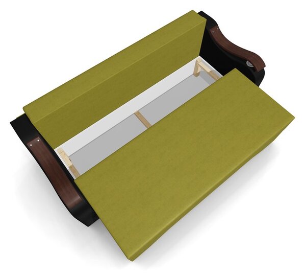 Canapea Extensibila Sally Mini, Verde masliniu/Negru