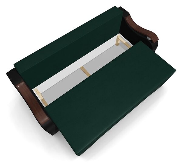 Canapea Extensibila Sally Mini, Verde/Negru