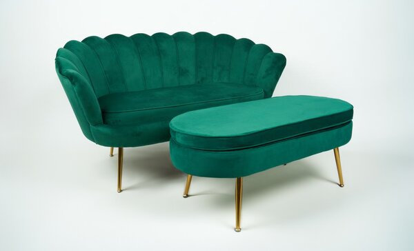 Set Marbella Canapea cu Masuta KJL213, Verde