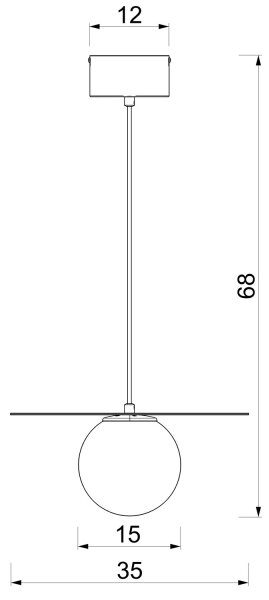 Lustră pe cablu FLAT 1xE27/15W/230V burgundiu