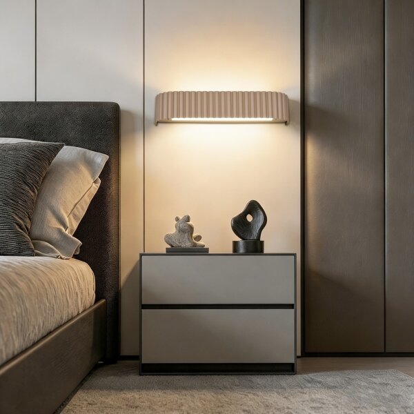 Brilagi - Aplică LED de perete dimabilă FALCON MODERN LED/14W/230V 40 cm bej +cu telecomandă