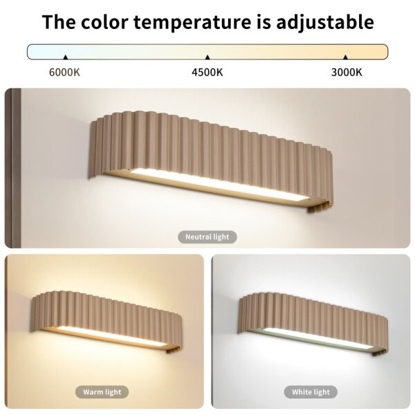 Brilagi - Aplică LED de perete dimabilă FALCON MODERN LED/14W/230V 40 cm bej +cu telecomandă
