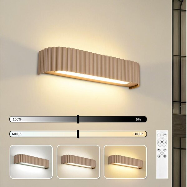 Brilagi - Aplică LED de perete dimabilă FALCON MODERN LED/14W/230V 40 cm bej +cu telecomandă