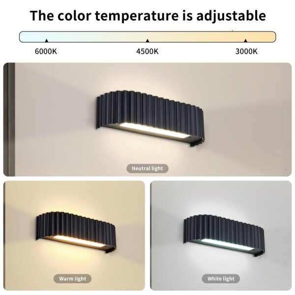Brilagi - Aplica LED de perete FALCON MODERN LED/10W/230V 30 cm 3000/4500/6000K neagră