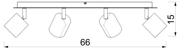 Plafonieră cu 4 spoturi DEMIA 4xGU10/8W/230V bej