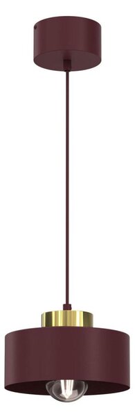 Lustră suspendată pe cablu MARTI 1xE27/15W/230V vișiniu/auriu