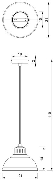 Lampă suspendată pe cablu SVEN 1xE27/15W/230V vișinie