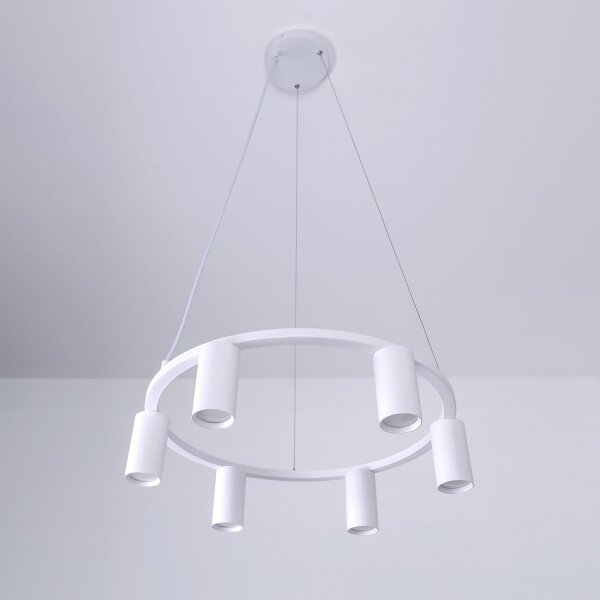BRILAGI - Lustru suspendat pe cablu SELE 6xGU10/30W/230V alb