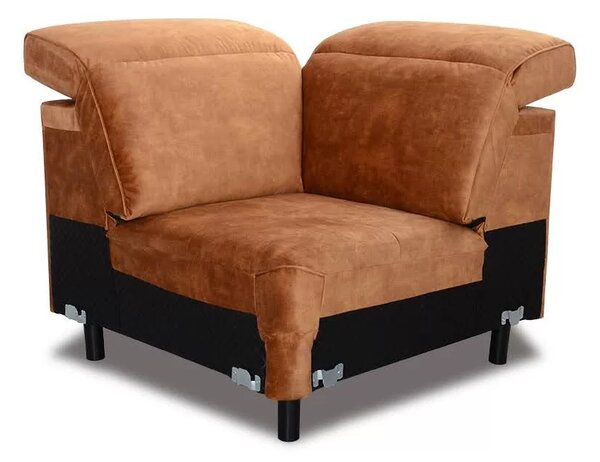 Coltar extensibil cu 2 reclinere Mellow din piele