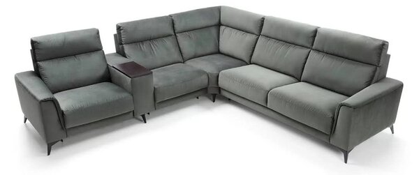 Coltar extensibil cu recliner LEGATO din stofa