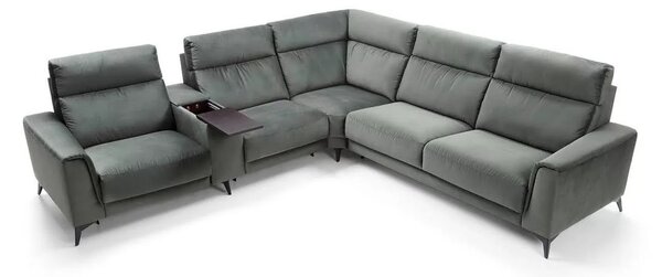 Coltar extensibil cu recliner LEGATO din stofa