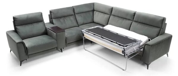 Coltar extensibil cu recliner LEGATO din stofa