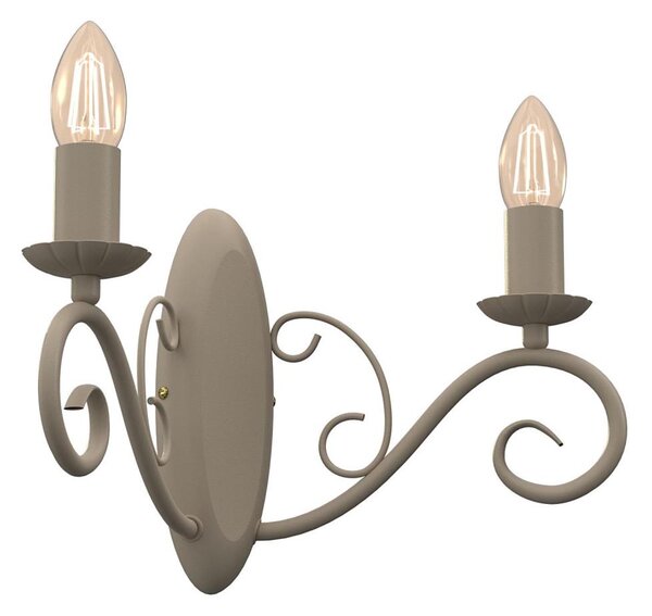 Aplică de perete MAURO, 2 x E14, 15 W, 230 V, bej