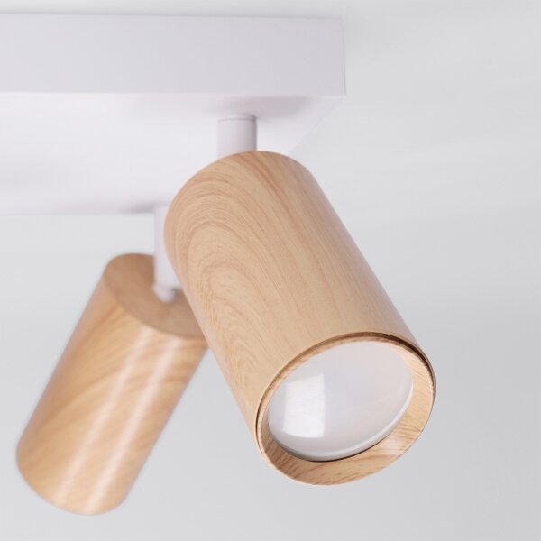 BRILAGI - Spot SELE SQUARE 4xGU10/30W/230V alb/decor stejar