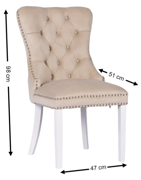 Scaun Living KJC005 Bej/Alb