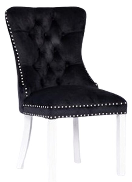 Scaun Living KJC005 Negru/Alb
