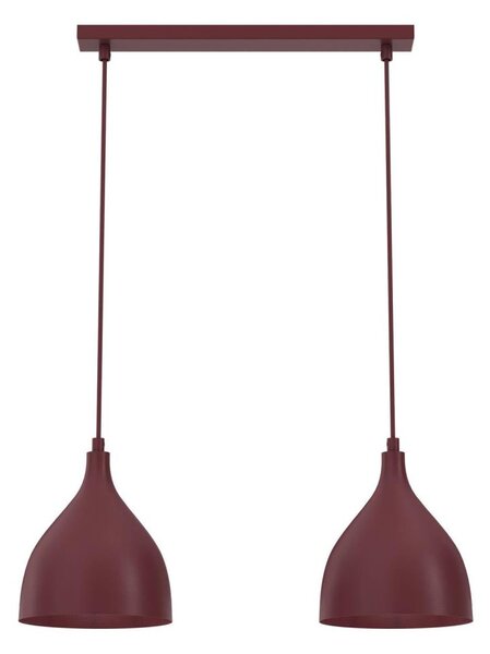 Lustră suspendată pe cablu NOAK CLASSIC, 2x E27, 15 W, 230 V, burgundiu