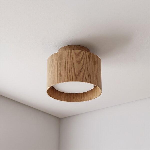 BRILAGI - Spot LED BACKLIT 1xGX53/15W/230V+LED/3W, diam. 10 cm, finisaj stejar