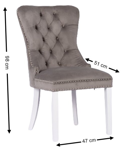 Scaun Living KJC005 Gri/Alb