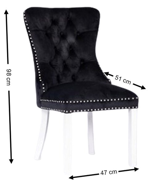 Scaun Living KJC005 Negru/Alb