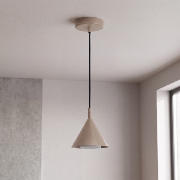 BRILAGI - LED Lampă suspendată pe cablu CONE SINGLE 1xGX53/15W/230V bej