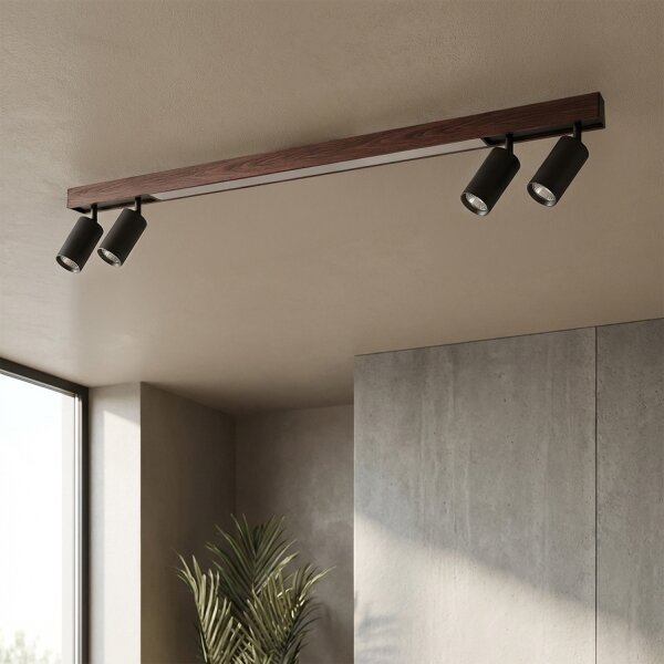 BRILAGI - Spot LED SELE 4xGU10/30W/230V + LED/25W negru/decor cu cireșe
