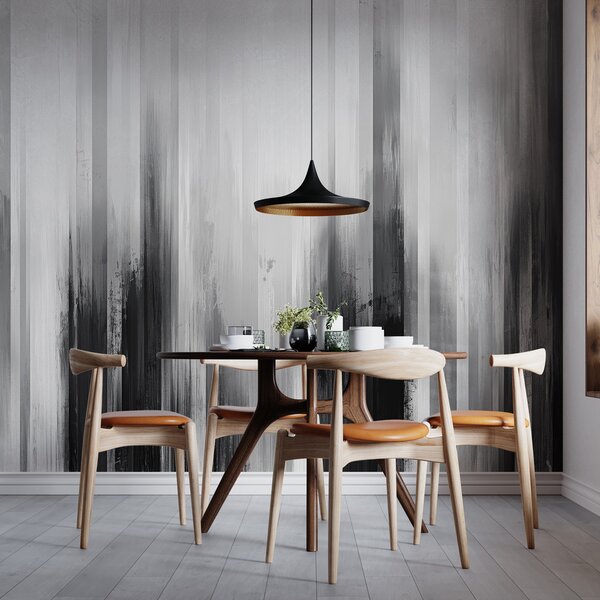 Tapet fundal abstract cu dungi verticale în culorile alb și negru, Fototapet Modern, w07945v3 : Uwalls.ro