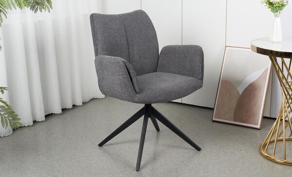 Scaun Living Rotativ KJC77 Gri Închis