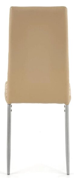 Scaun bucatarie K70, maro deschis/gri, metal/piele ecologica, 41x50x98