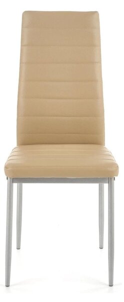 Scaun bucatarie K70, maro deschis/gri, metal/piele ecologica, 41x50x98