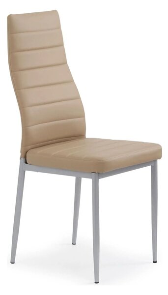 Scaun bucatarie K70, maro deschis/gri, metal/piele ecologica, 41x50x98