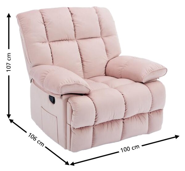 Fotoliu Rotativ cu Recliner KJC4423 Roz