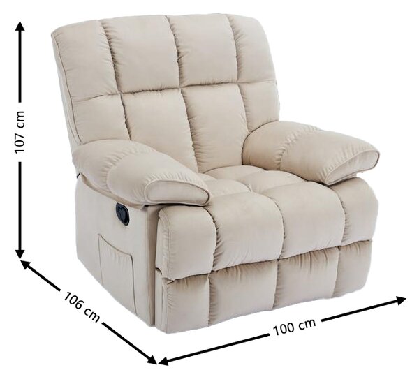 Fotoliu Rotativ cu Recliner KJC4423 Bej