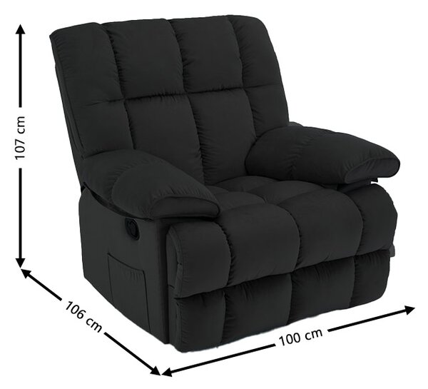 Fotoliu Rotativ cu Recliner KJC4423 Negru