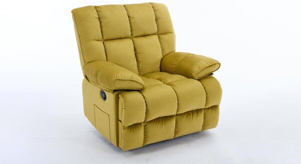Fotoliu Rotativ cu Recliner KJC4423 Mustar